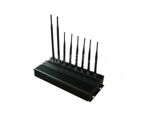 Jammer VHF พลังงานสูง UHF, WiFi GPS LoJack 3G โทรศัพท์มือถือยับยั้งสัญญาณ