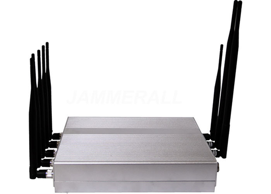 Mutifunctional UHF VHF Jammer โทรศัพท์มือถือ GPS WiFi Blocker เดสก์ท็อป 8 เสาอากาศ