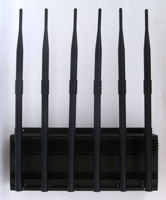 โทรศัพท์มือถือ 3G ในร่ม UHF VHF Jammer ปรับได้ 15 วัตต์พร้อมเสาอากาศกำลังสูง