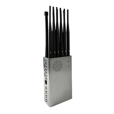 Portable 2.4G 5.8G Wifi นักฆ่าสัญญาณ 12 วงปิดกั้นโทรศัพท์มือถือทุกวง GPS