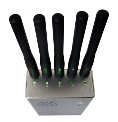 5 Band Blutooth WiFi Jammer GPS ตัว Bug กล้องไร้สายทั้งหมด Blocker 3W 50-60Hz